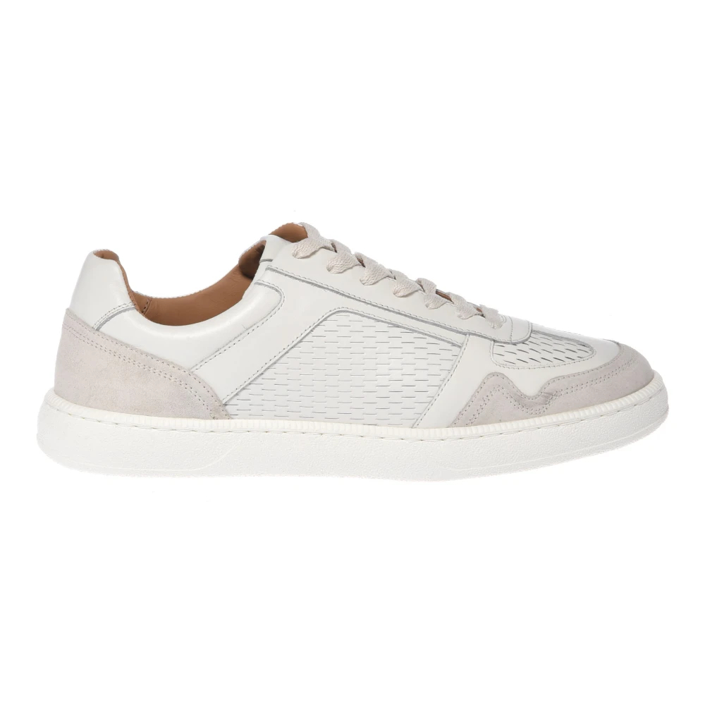 Baldinini Herren Weiß - Off- Sneaker Aus Perforiertem Leder - Shoes - 44 Eu