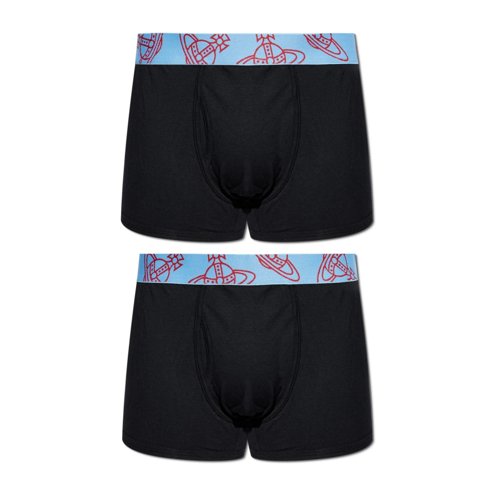 Vivienne Westwood Herren Schwarz - Zweierpack Boxer Briefs - Underwear - K - S
