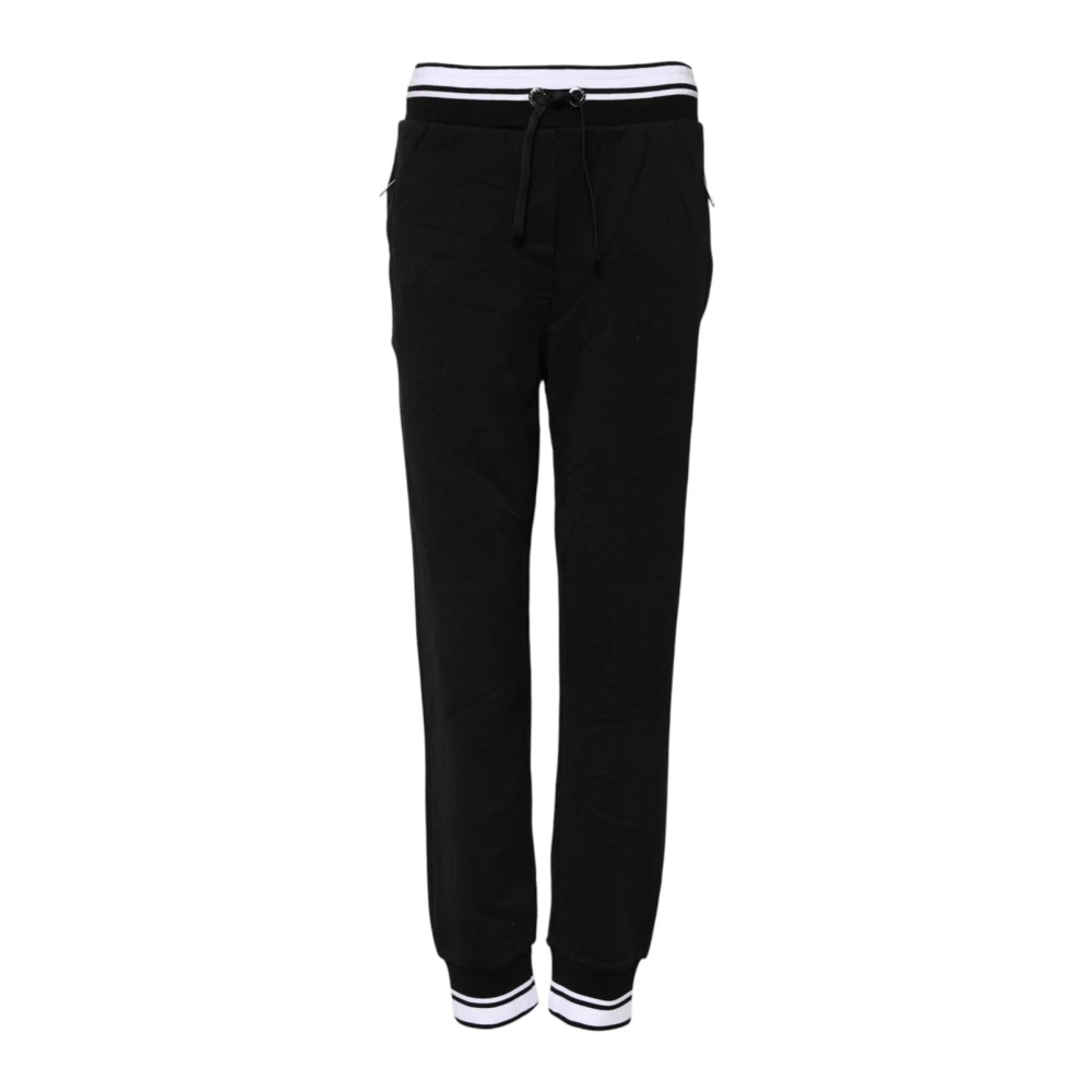 Dolce & Gabbana Damen Schwarz - E Joggerhose Mit Streifen - Trousers - K -Xs