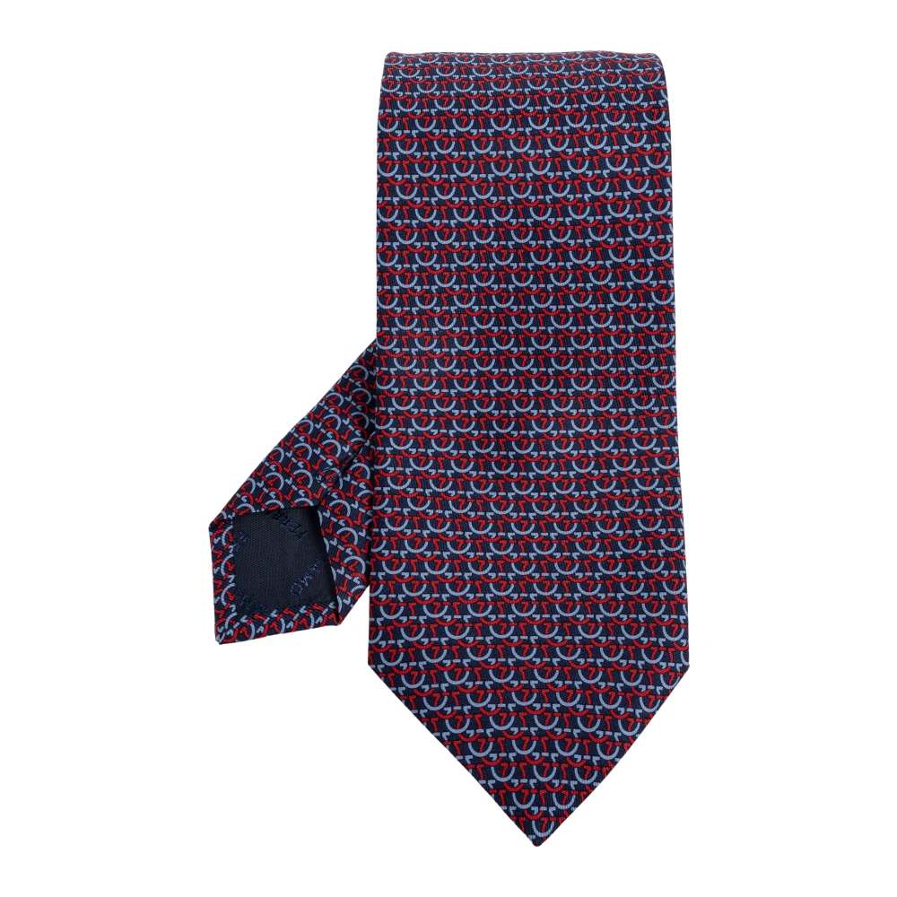 Ferragamo - Gancini Print Seidenkrawatte - Accessories - Herren - Mehrfarbig - One Size - Bild 8
