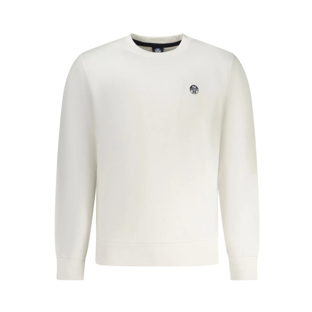 North Sails, Herren, Pullover, White Cotton Mens Sweatshirt, Weiss, (L) - Bild 4