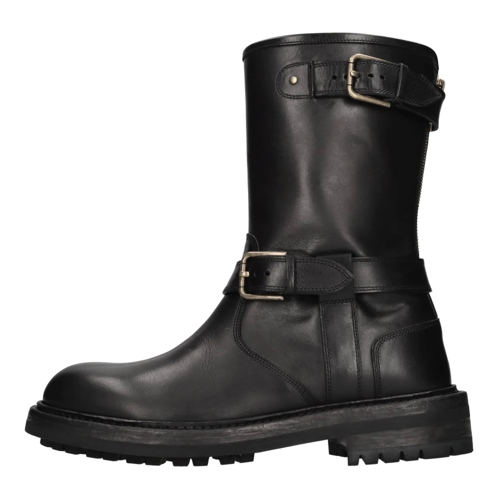 Dolce & Gabbana Herren Schwarz - Biker Boots - Shoes - K - 43 Eu