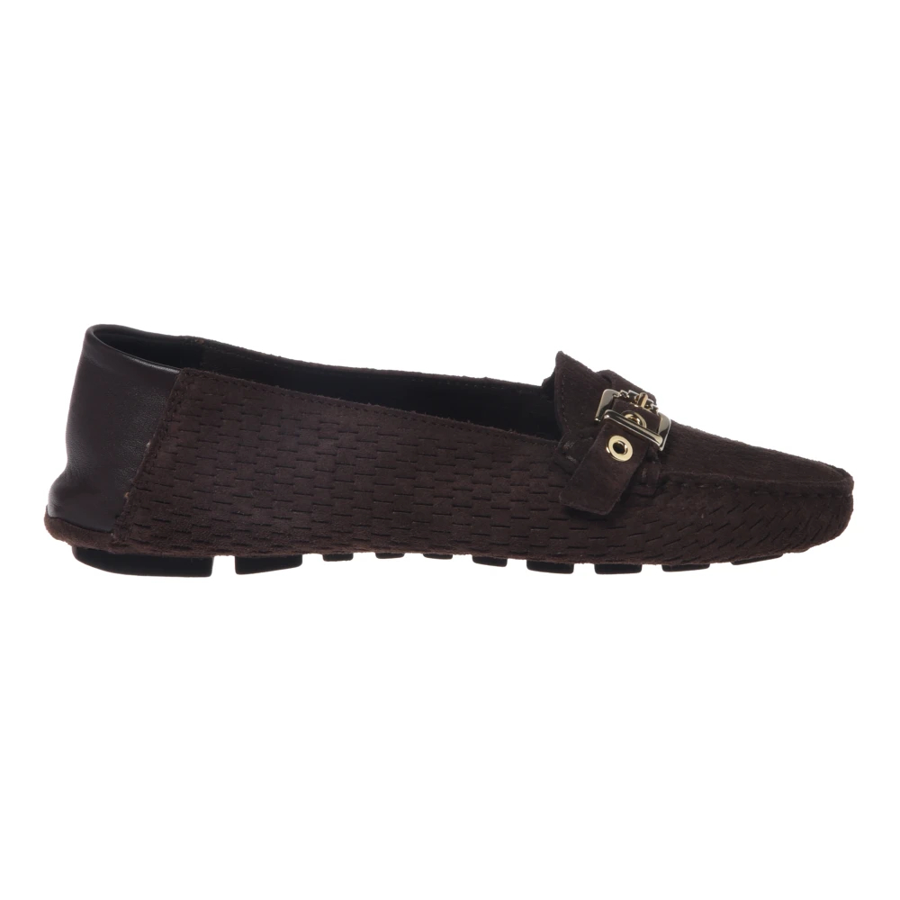 Baldinini Damen Braun - Perforated Suede Loafer - Shoes - 36 Eu