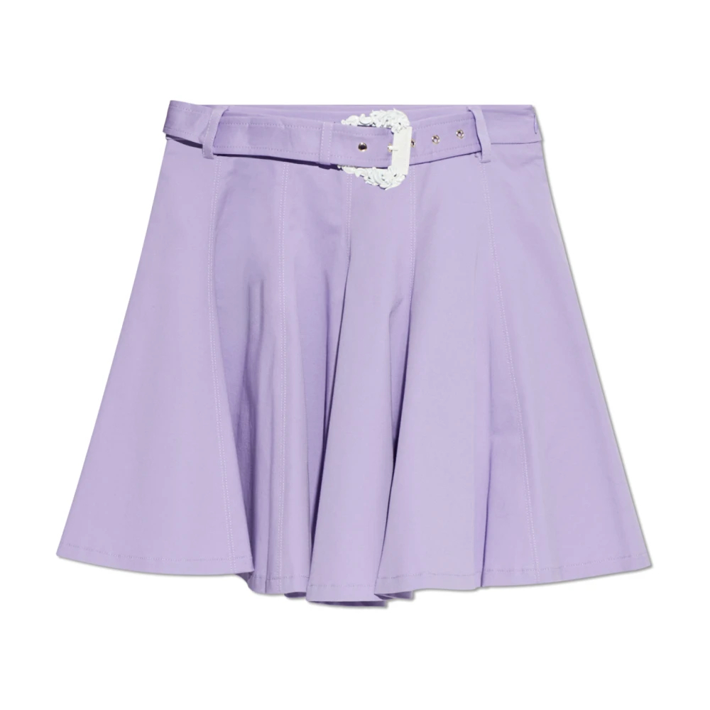 Versace Jeans Couture Damen Violett - Kurzer Rock Mit Gürtel - Skirts - Lila - 2XS