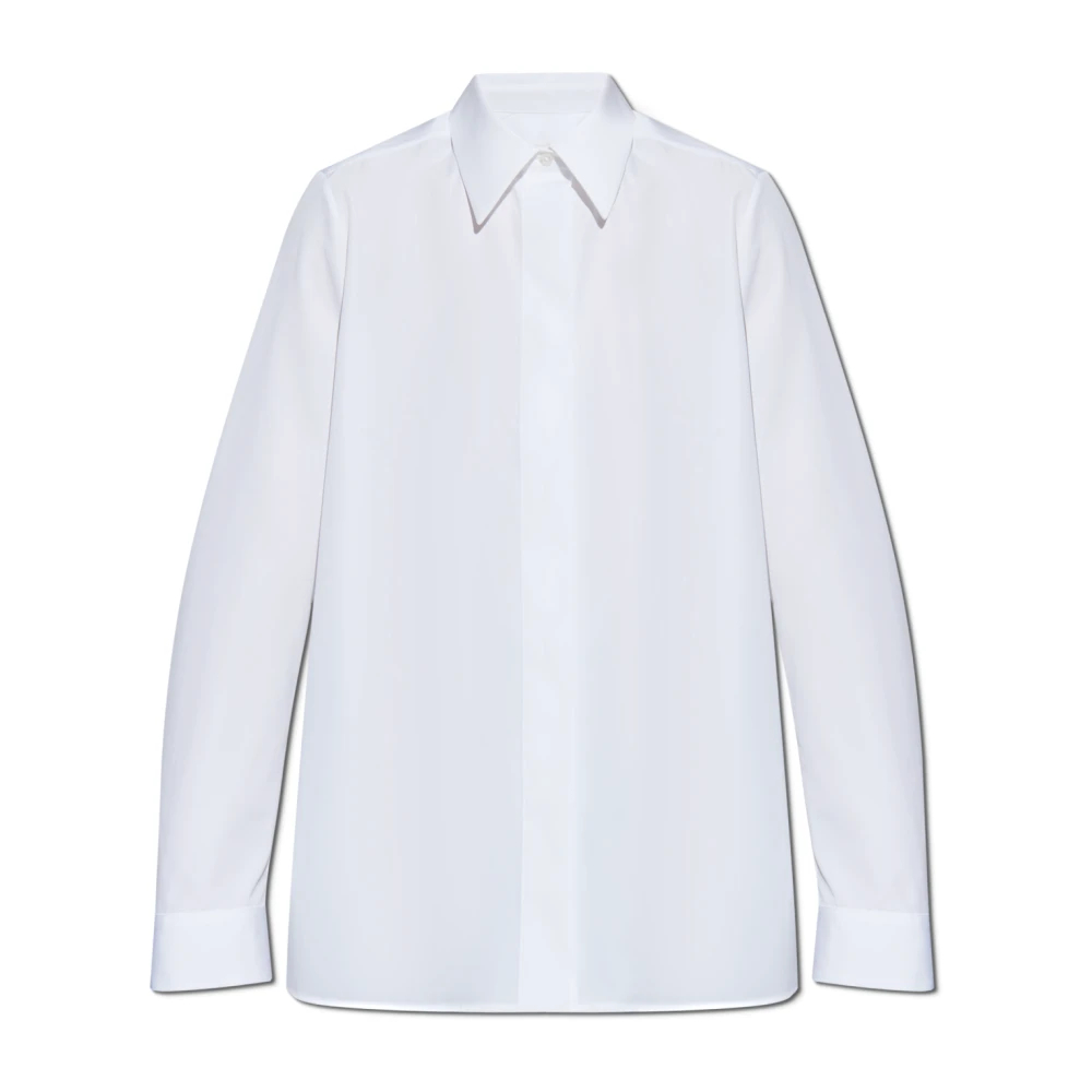 Jil Sander Damen Weiß - Hemd Mit Verdeckter Knopfleiste - Blouses & Shirts - M