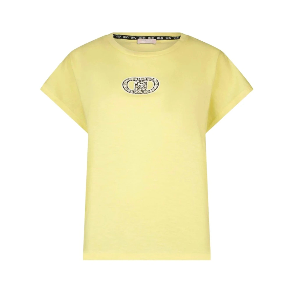 Liu Jo Damen Gelb - T-Shirt Mit Schmuckdetails - Tops - 2XS