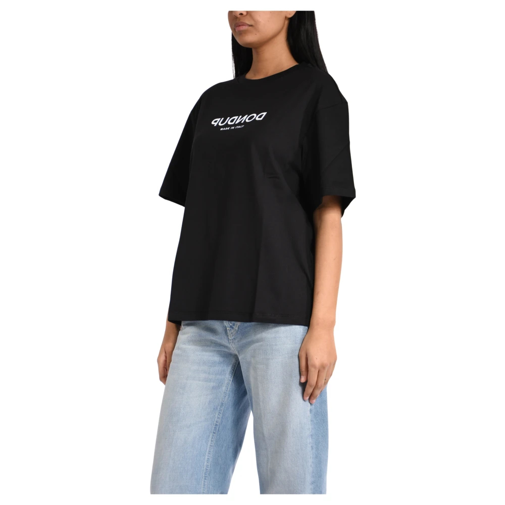 Dondup Damen Schwarz - T-Shirt Mit Rundhalsausschnitt - Tops - K - S
