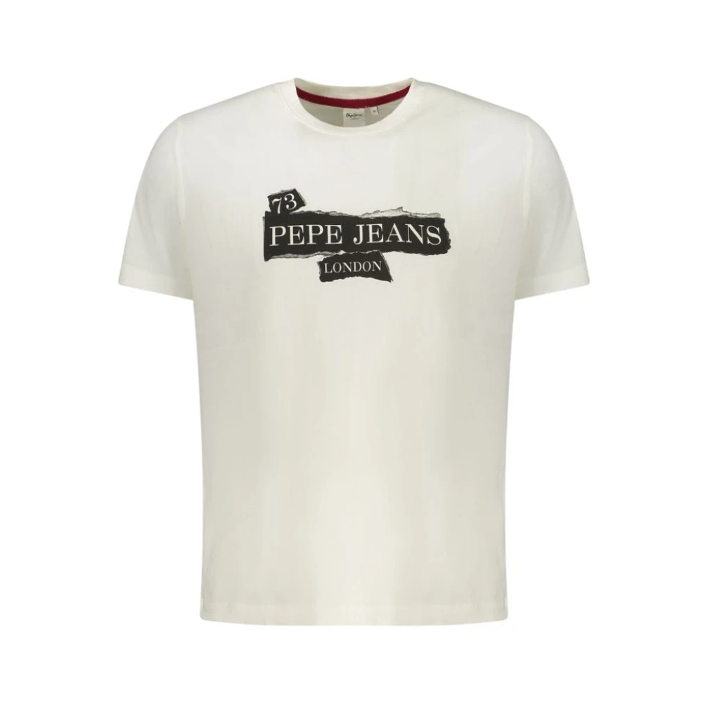 Pepe Jeans, Herren, Shirts, White Cotton Men T-Shirt, Weiss, (L) - Bild 5