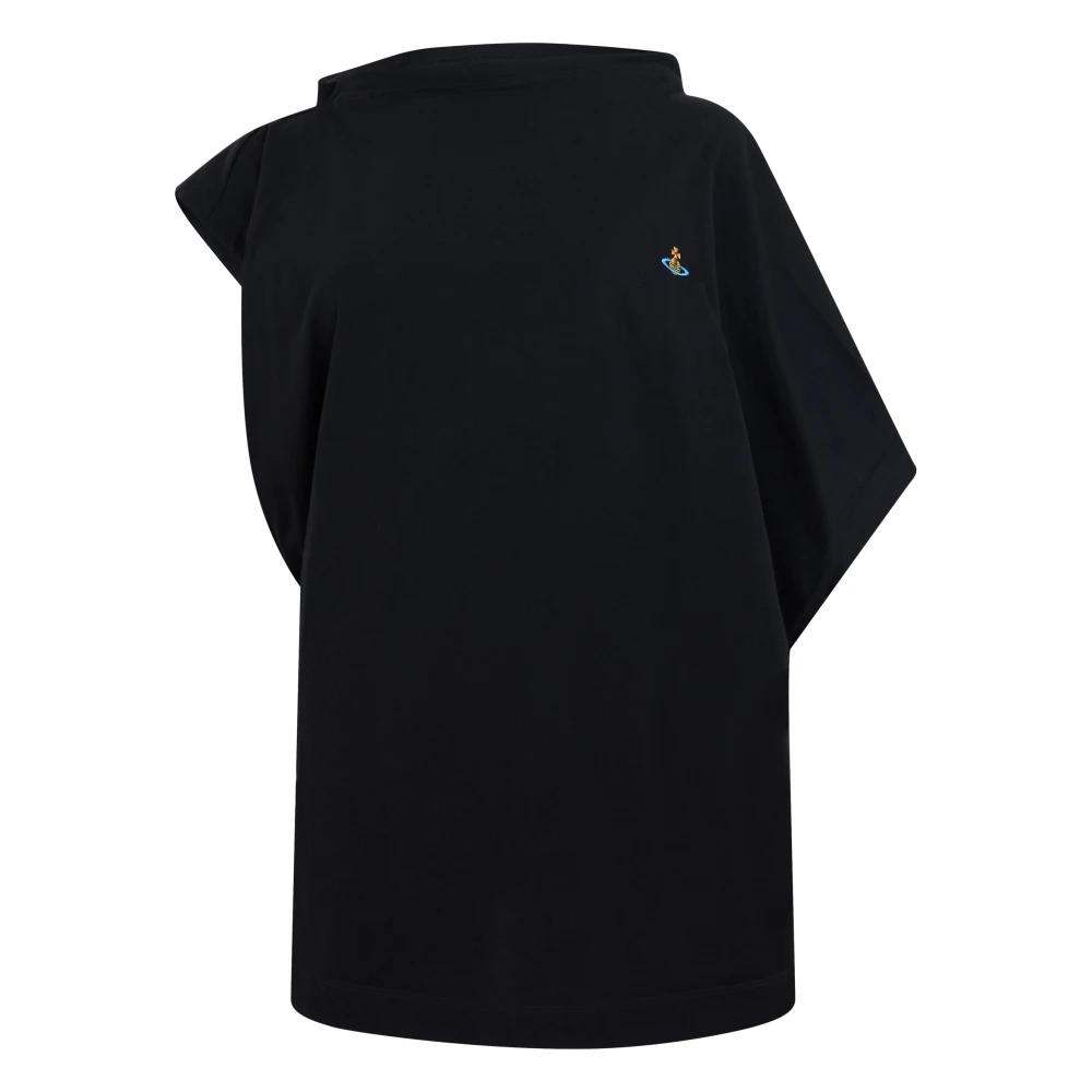 Vivienne Westwood - Oversized Asymmetrisches T-Shirt - Tops - Damen - Schwarzk - M