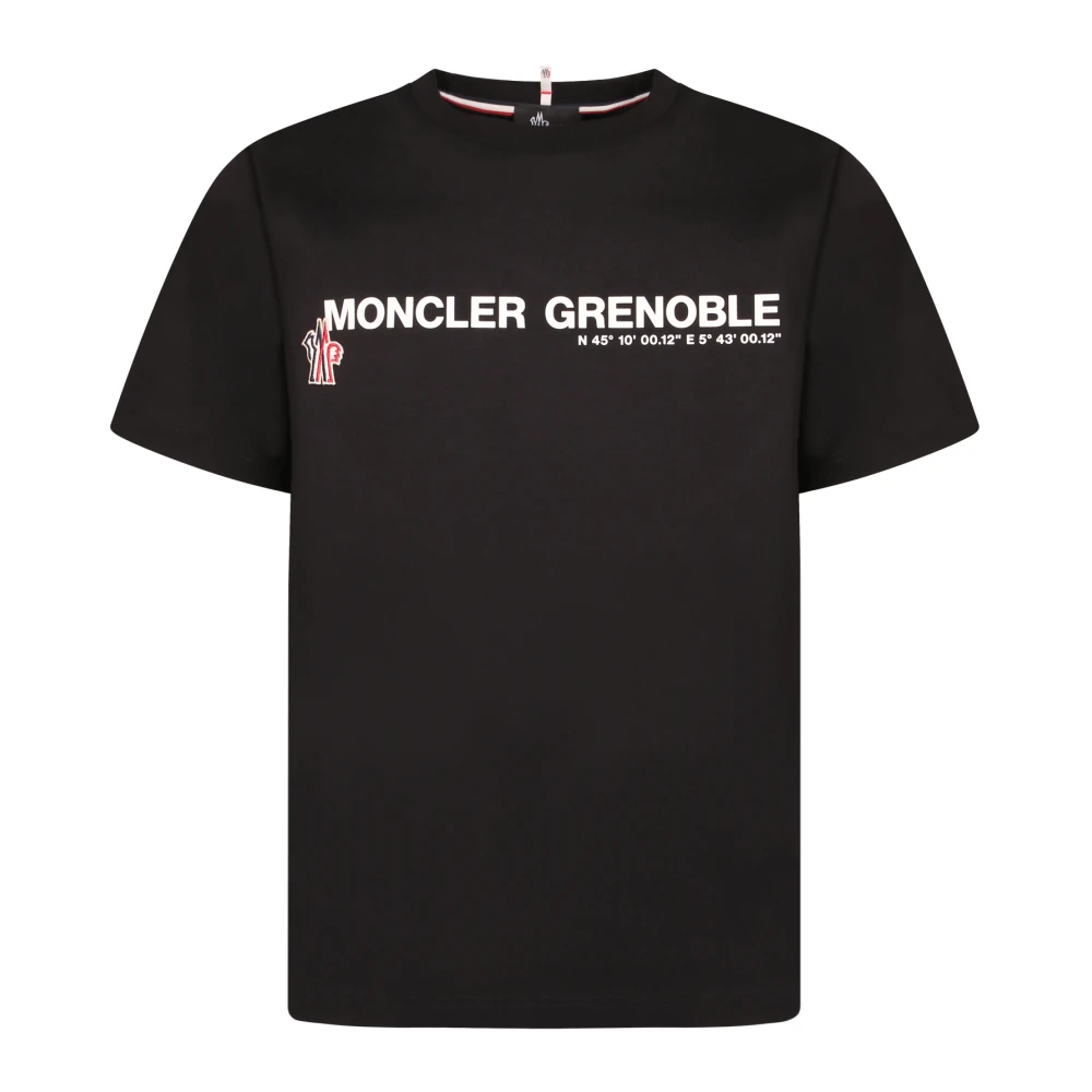 MONCLER GRENOBLE | Black stretch cotton jersey logo T-shirt | male | M - Bild 4