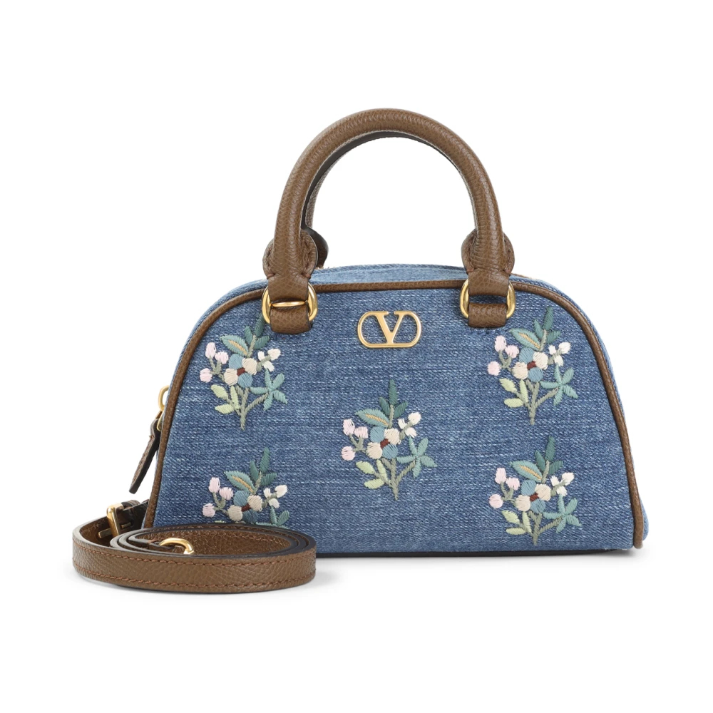Valentino Garavani - Vlogo Signature Mini Schultertasche - Bags -Damen -Blau -One Size