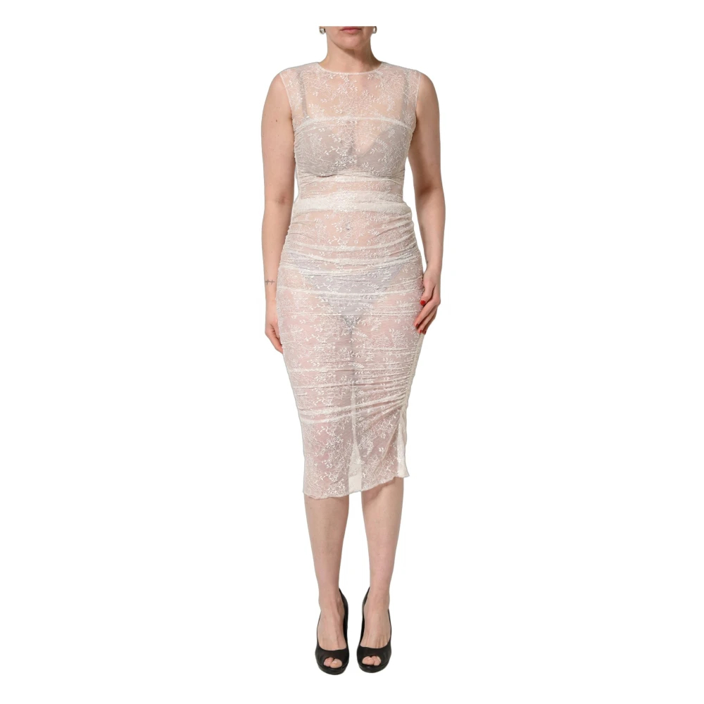 Dolce & Gabbana Damen Weiß - Sheath Midi Dress - Dresses - S