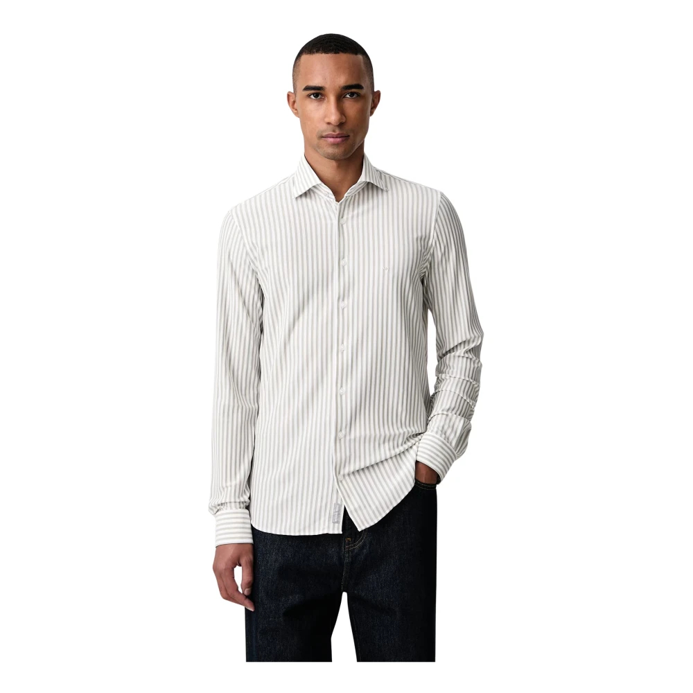 Michael Kors Beige Hemd Japanese Perform Knit Stripe Slim - Bild 3