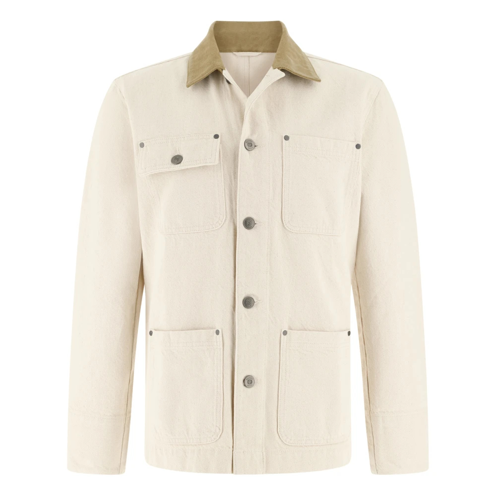 Boggi Milano Herren Beige - Jacke Mit Hemdkragen - Jackets - S