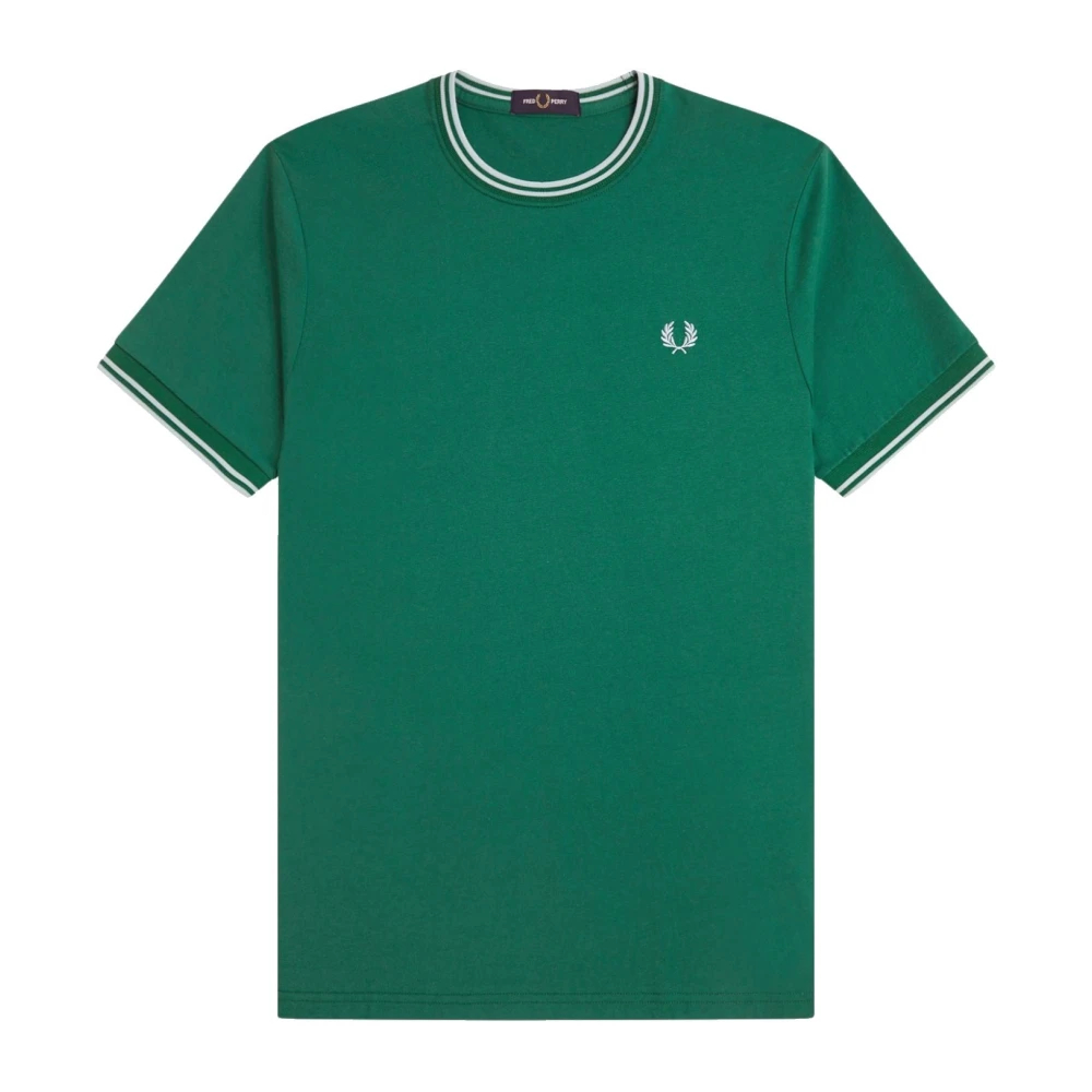 Fred Perry - Twin Tipped Sport Green/Light Ice/Light Ice - T-Shirt - Grün - M - 100% Baumwolle - Bild 4