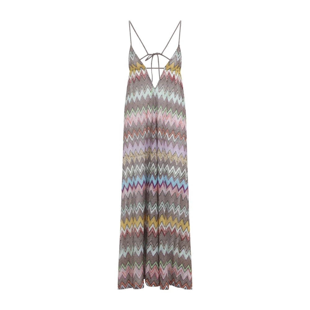Missoni Damen Multicolor - Maxikleid Mit V-Ausschnitt - Dresses - Mehrfarbig - 2XS