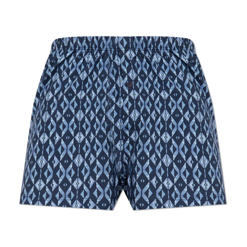 Hanro Herren Blau - Boxershorts Mit Muster - Underwear - Xl