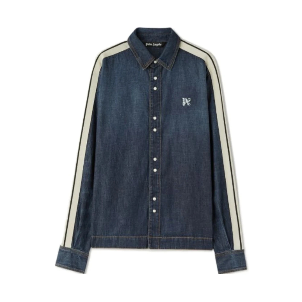 Palm Angels Herren Blau - Stylisches Denim Overshirt - Shirts - M