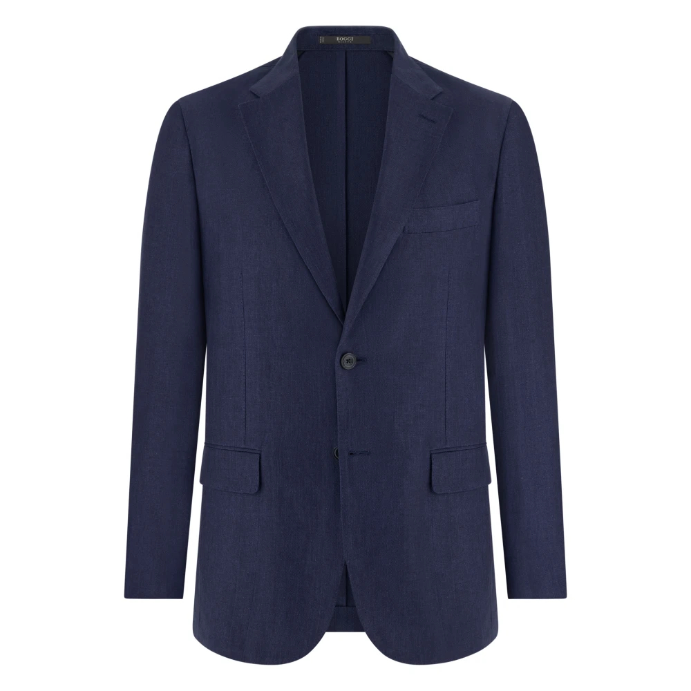 Boggi Milano Herren Blau - Micro Textured Jacket - Jackets - 3XL