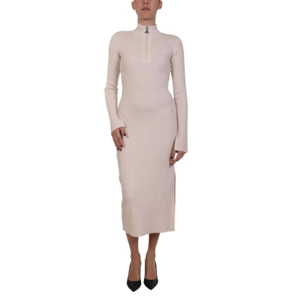 Patrizia Pepe Damen Beige - Gestricktes Midikleid - Dresses - M