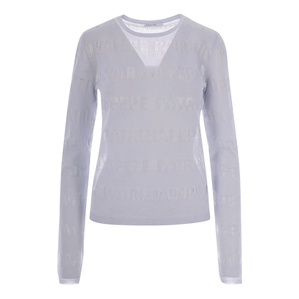 Patrizia Pepe Damen Grau - Rundhals-Strickwaren - Knitwear - S