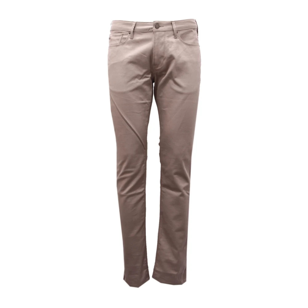 Armani Herren Beige - Slim Fit Baumwollhose 5 Tasche - Trousers - W40