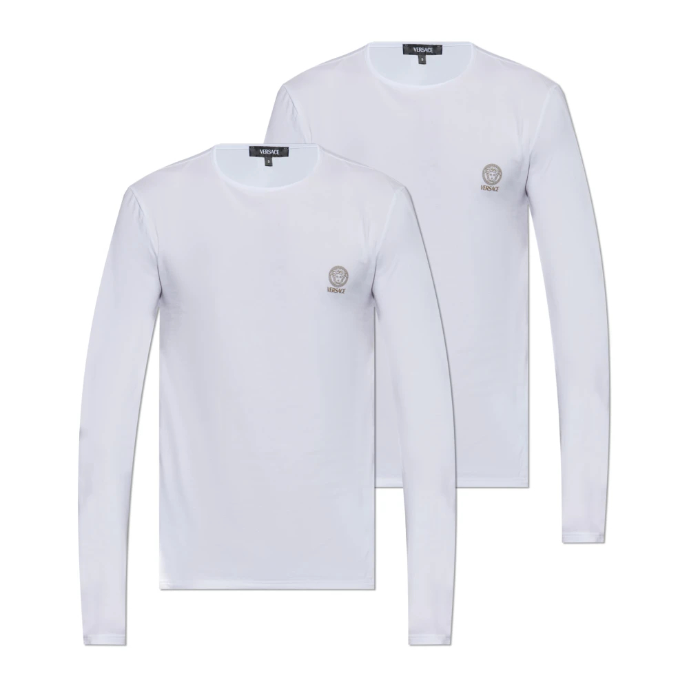 Versace Herren Weiß - Zweierpack T-Shirts Mit Logo - Tops - 2XL