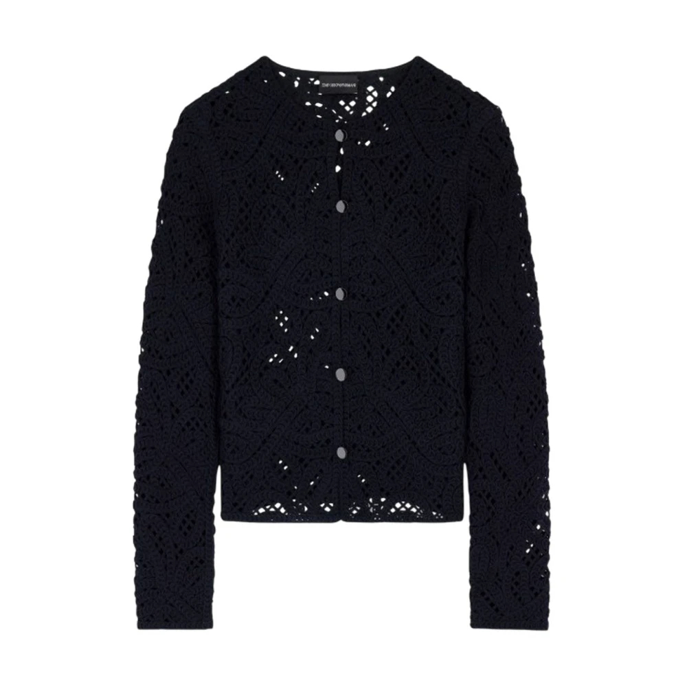 Emporio Armani Damen Schwarz - Strickjacke - Knitwear - K - L