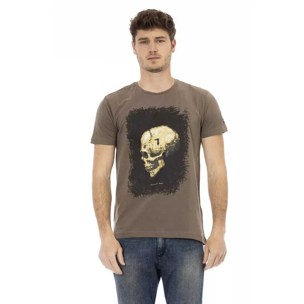 Trussardi Herren Braun - Action Cotton T-Shirt Mit Frontdruck - Tops - 2XL