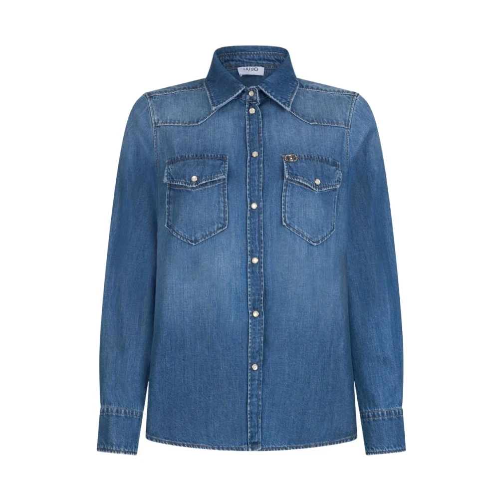 Liu Jo Damen Blau - Denim Shirt - Blouses & Shirts - L