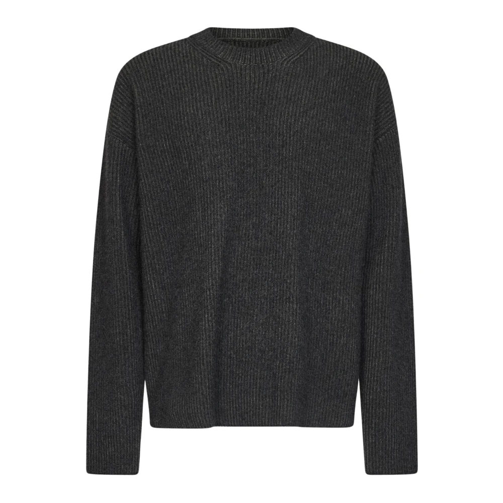 UMA WANG | Grey and green ribbed cashmere knit crewneck sweater | Man | L - Bild 3