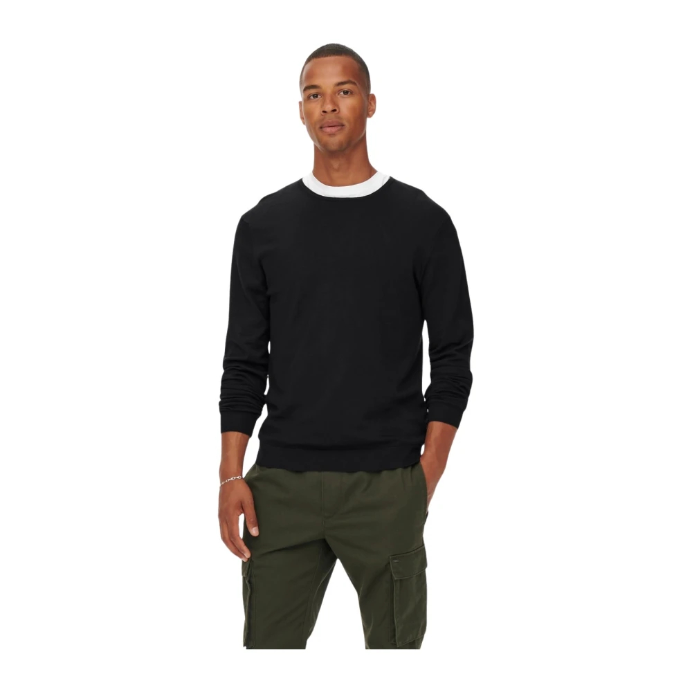 Only & Sons Herren Schwarz – Er Pullover Mit Rundhalsausschnitt - Bild 12