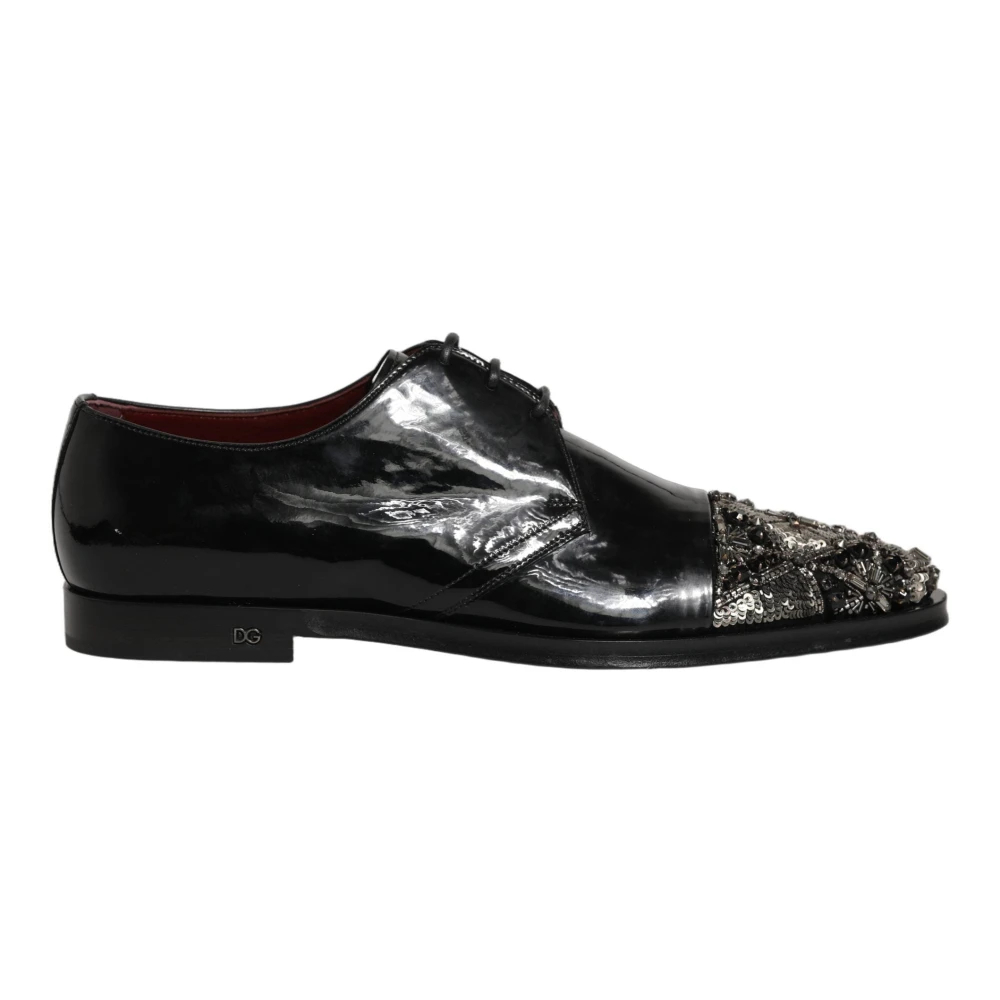 Dolce & Gabbana Herren Schwarz - Derby Schnürschuhe - Shoes - K - 42 Eu