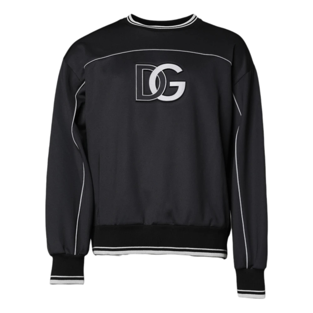 Dolce & Gabbana Herren Schwarz - Er Logo Rundhalspullover - Sweatshirts & Hoodies - K - 2XL