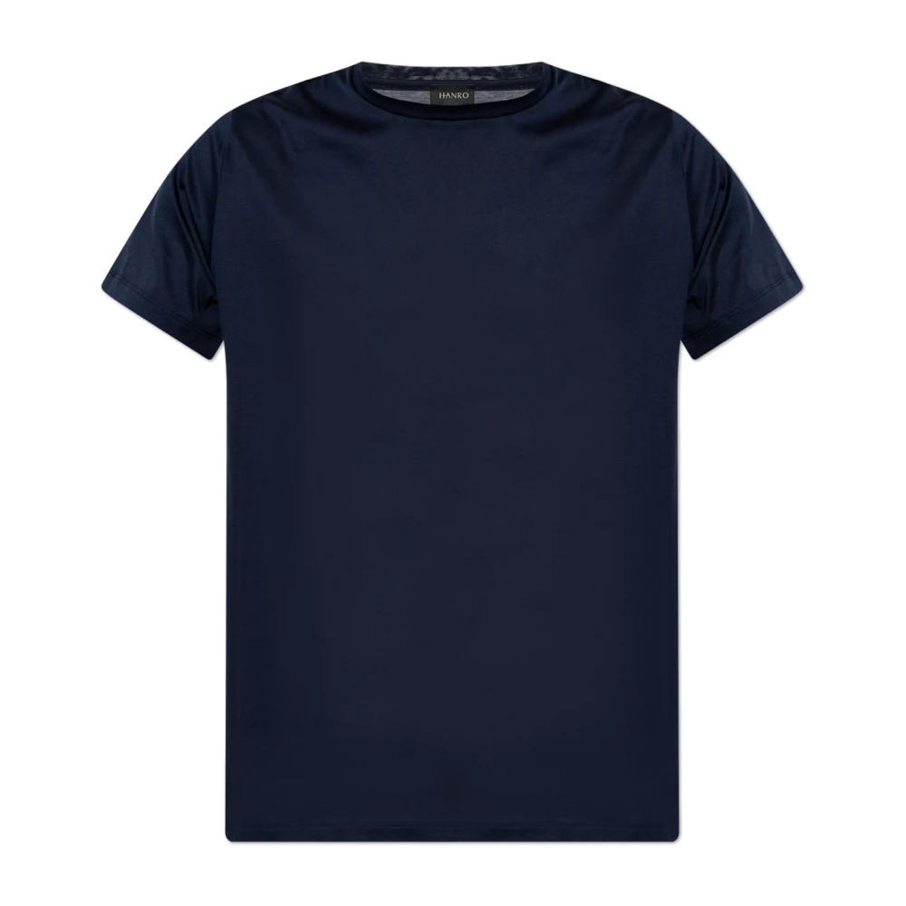 Hanro Herren Blau - Cotton Sporty T-Shirt Mit Rundhalsausschnitt - Tops - 2XL