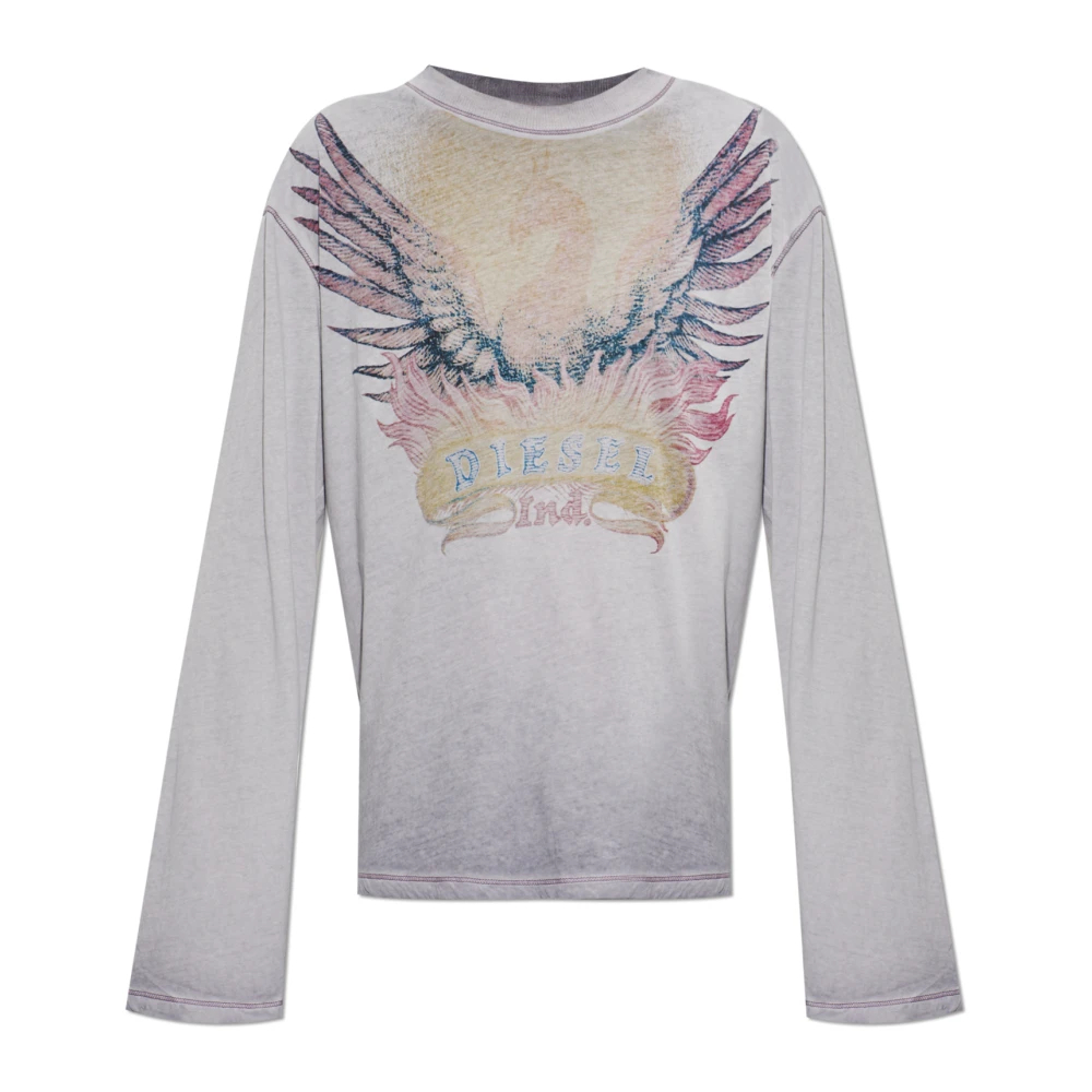 Diesel - T-Hilary-Ls-Aa2 T-Shirt - Tops - Damen - Lila - L