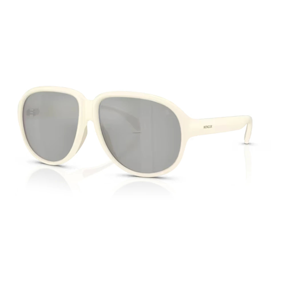 Moncler Unisex Klar Silber Verspiegelt Sunglass Halcyonne - Rahmenfarbe: Matte Butter, Linsenfarbe: - Bild 5