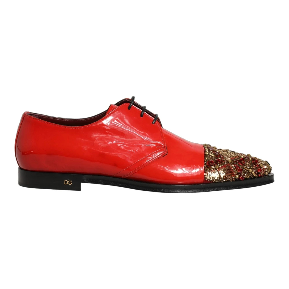 Dolce & Gabbana Herren Rot - Derby Schnürschuhe - Shoes - 43 Eu