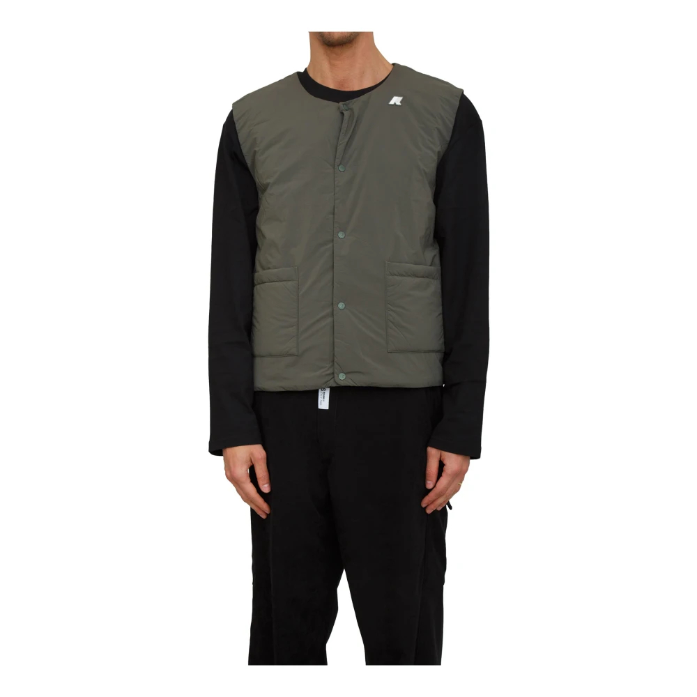 K-Way Herren Grün - Valty Schlichte Warme Weste - Jackets - L