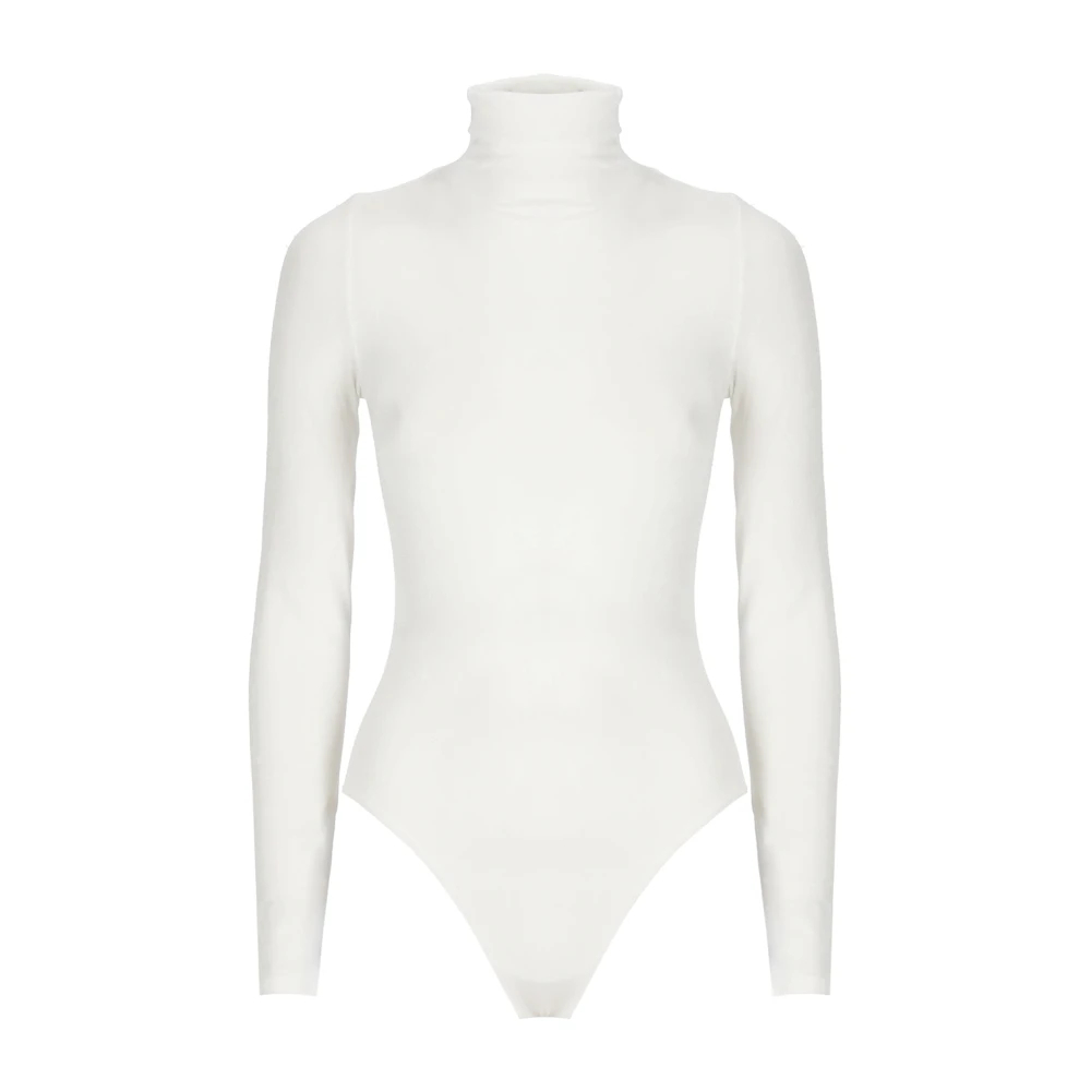Wolford Damen Weiß - Er Baumwoll-Body Mit Hohem Kragen - Tops - S
