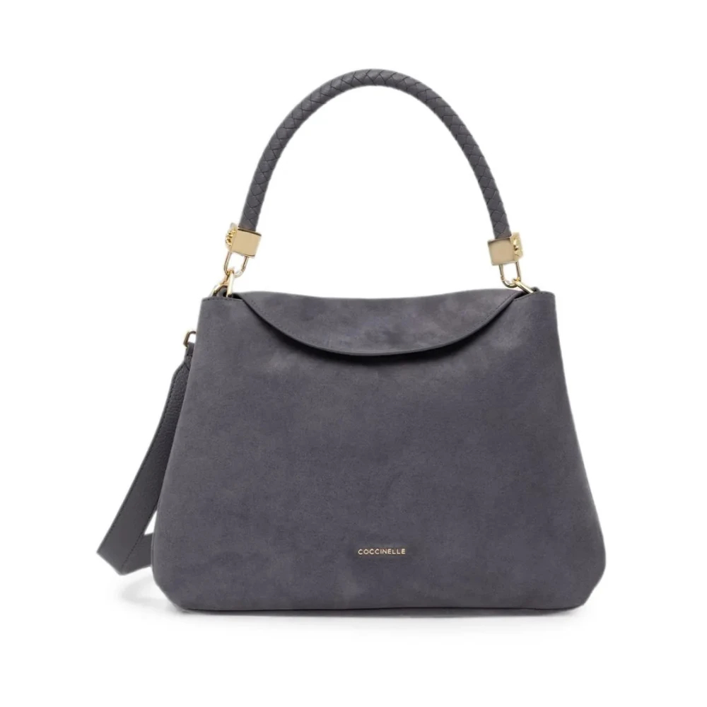 Coccinelle, Damen, Handtasche, Tiggy Handbag Suede Leath. / Grained Le., Blau, Grau - Bild 5