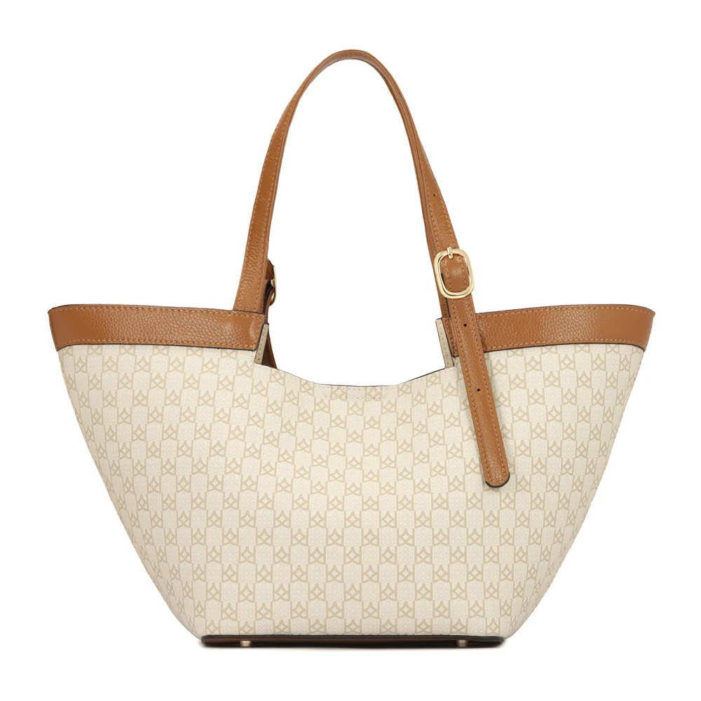 Kazar Damen Beige - Große Tote Tasche Mit Monogrammen - Bags - One Size