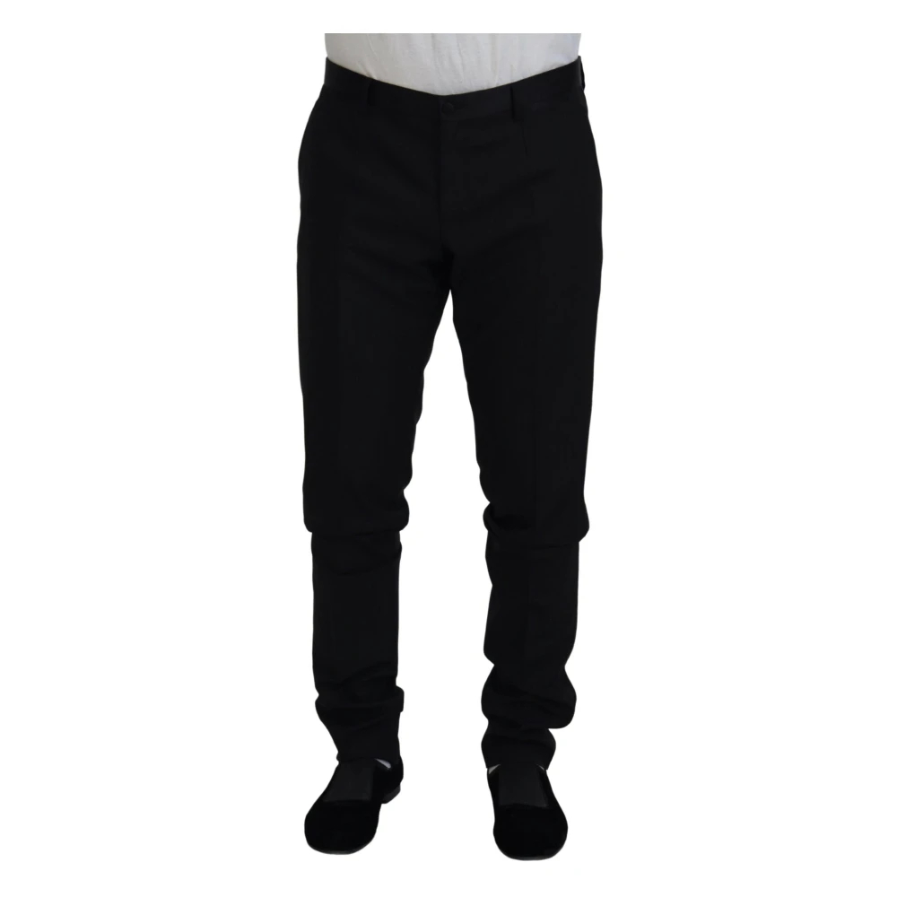 Dolce & Gabbana Herren Schwarz - Elegante E Woll-Chino-Kleidhose - Trousers - K - S