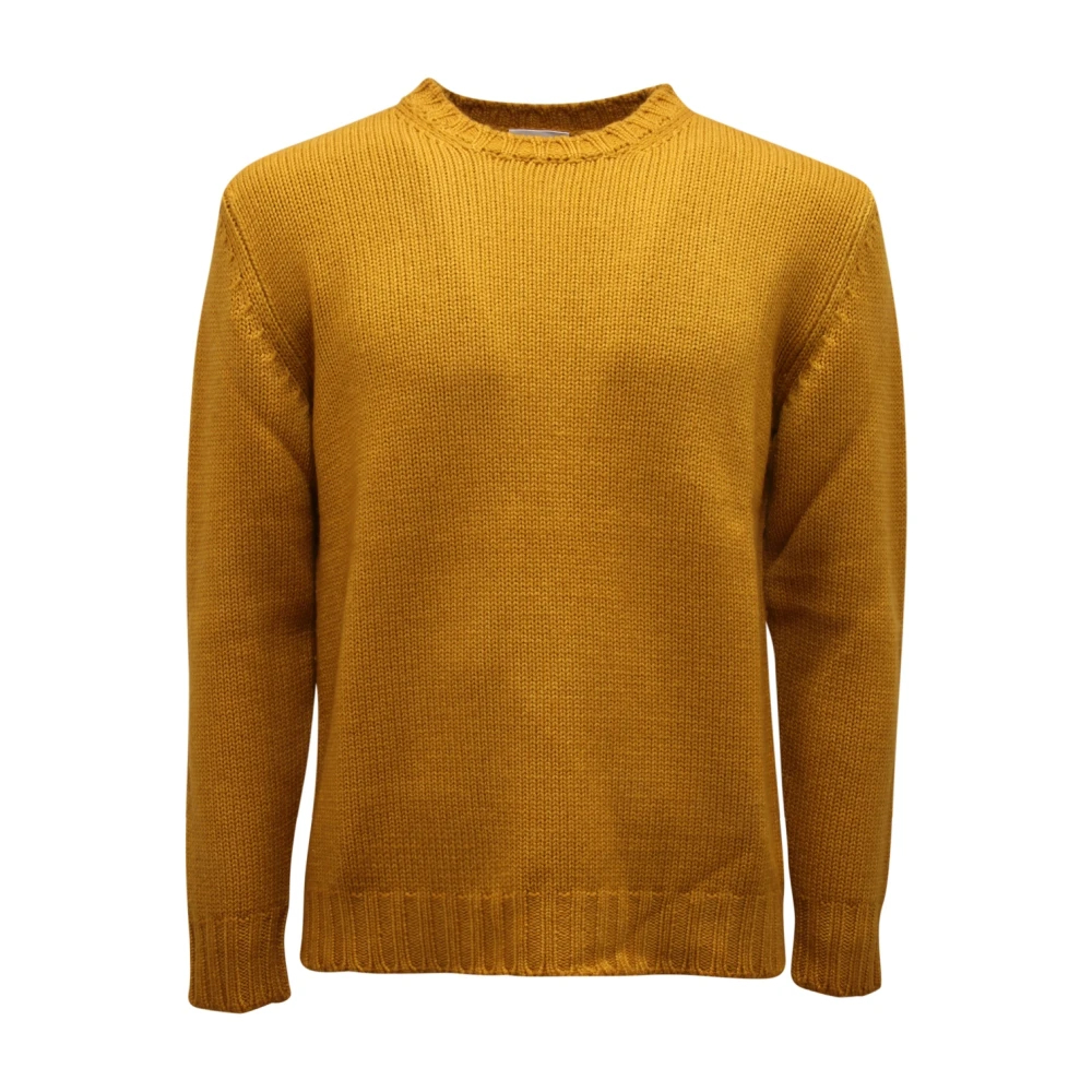 Pt01 Herren Gelb - Wollpullover Aus Turin- Made In Italy - Knitwear - M