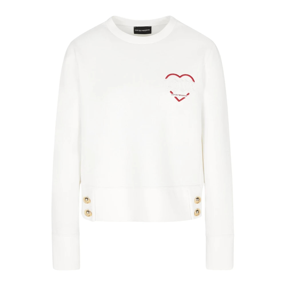 Emporio Armani Damen Weiß - Asv Valentine’s Day Double‑Jersey Sweatshirt - Tops - S