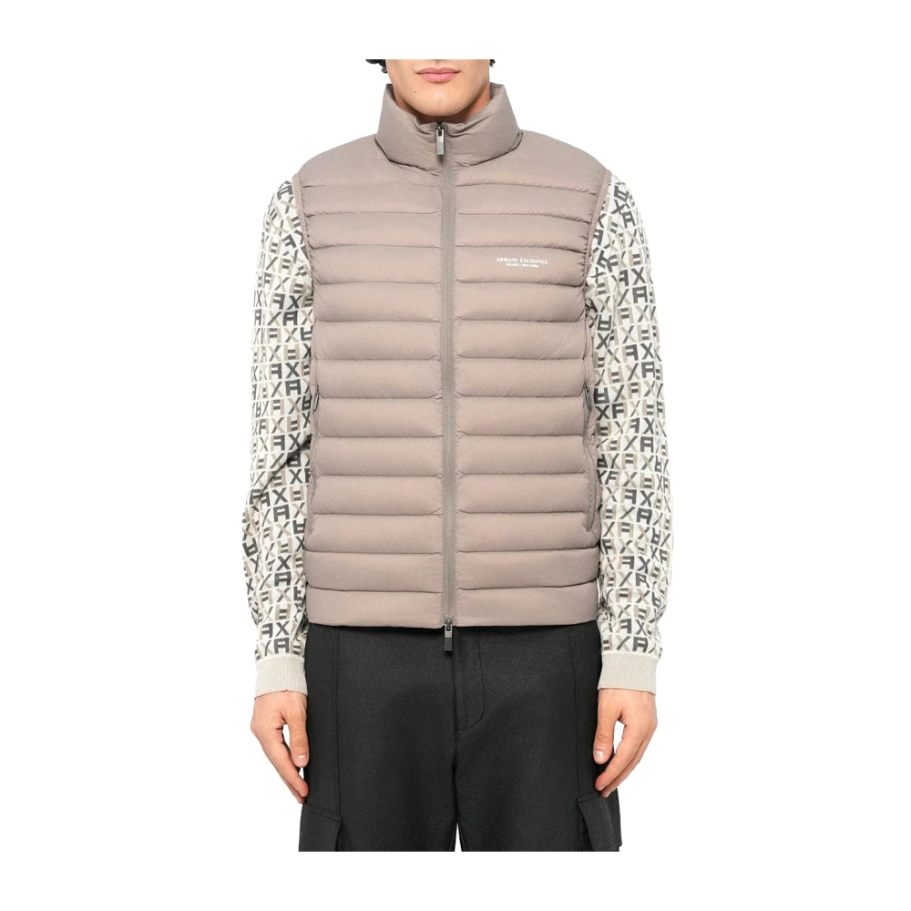 Armani Exchange Herren Grau - Ärmellose Full-Zip Daunenjacke - Jackets - 2XL
