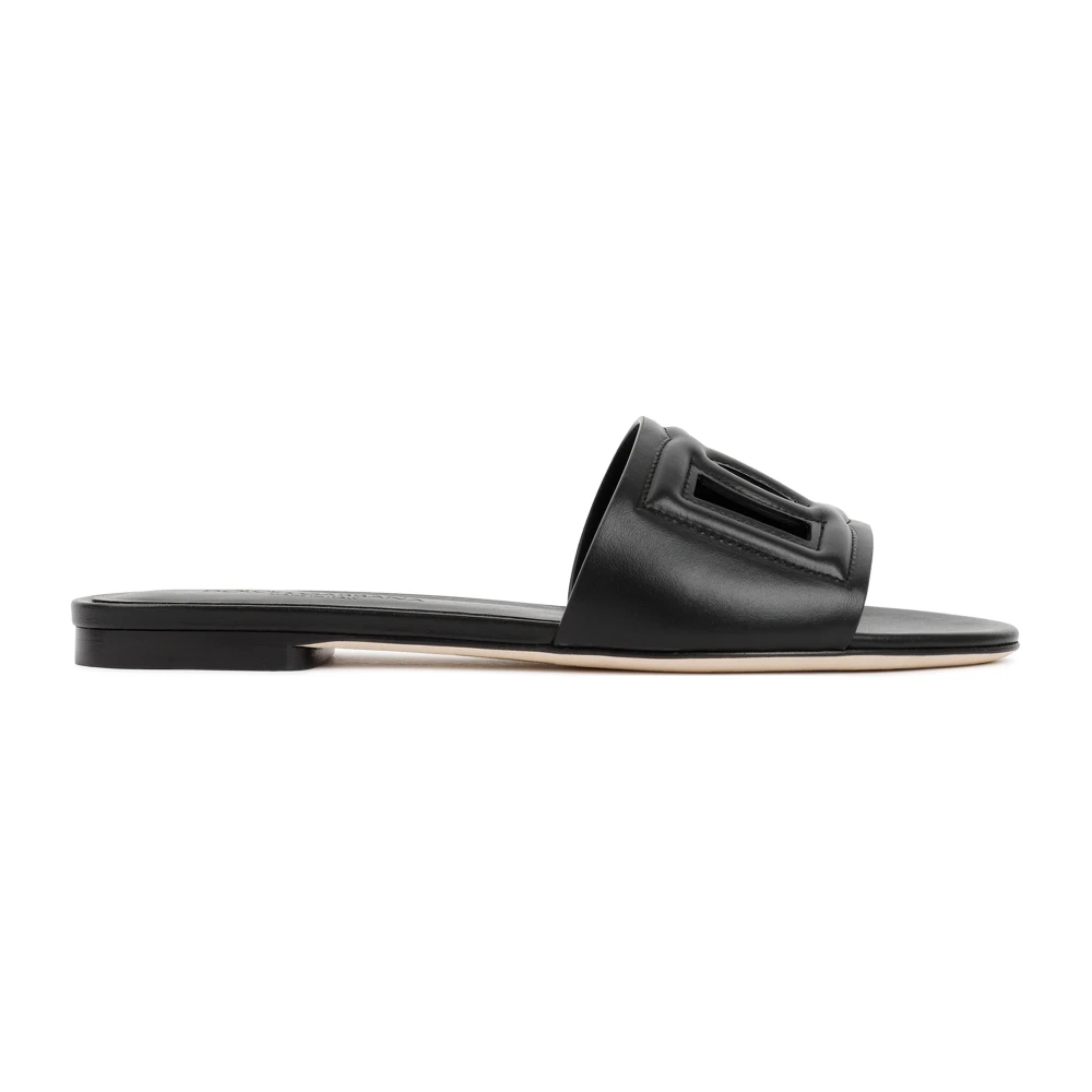 Dolce & Gabbana Damen Schwarz - Sandalen Mit Mandelförmiger Spitze - Shoes - K - 39 1/2 Eu