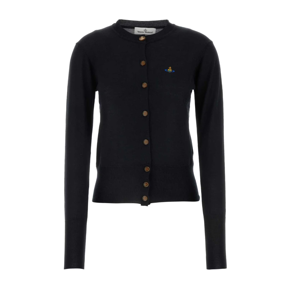 Vivienne Westwood Damen Schwarz - Er Wollmischung Cardigan - Knitwear - K - M