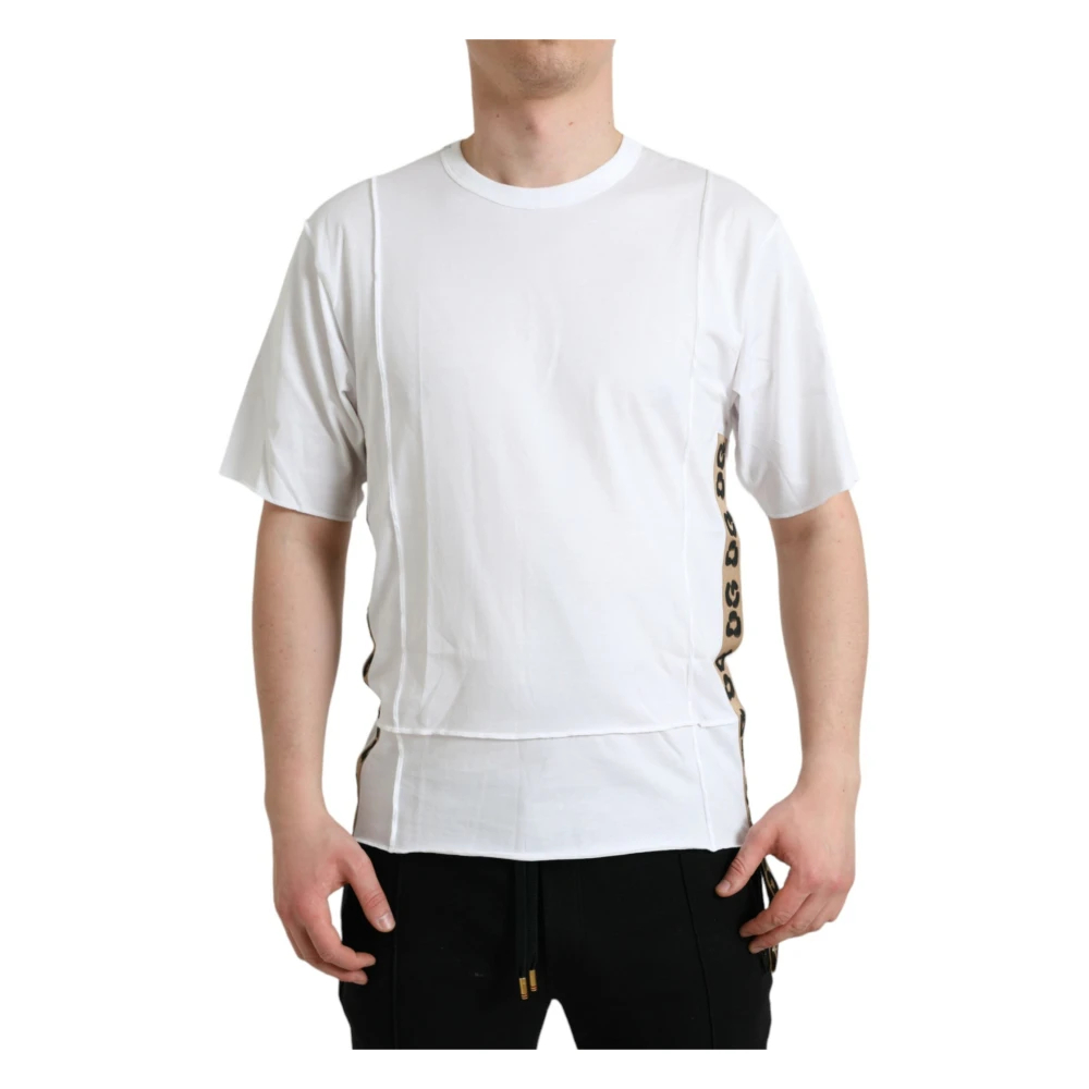 Dolce & Gabbana Herren Weiß - Kurzärmeliges T-Shirt Mit Rundhalsausschnitt - Tops - Xs