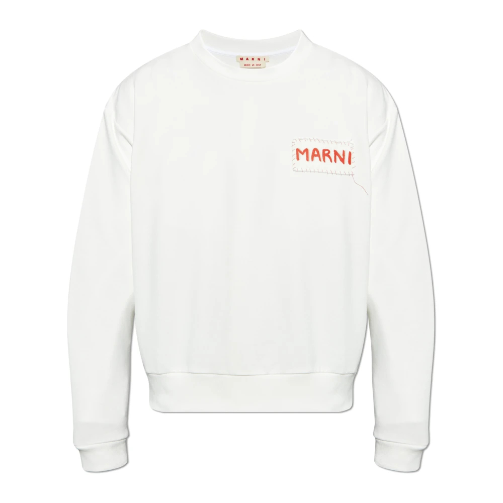 Marni Herren Weiß - Sweatshirt Mit Logo - Sweatshirts & Hoodies - 2XL